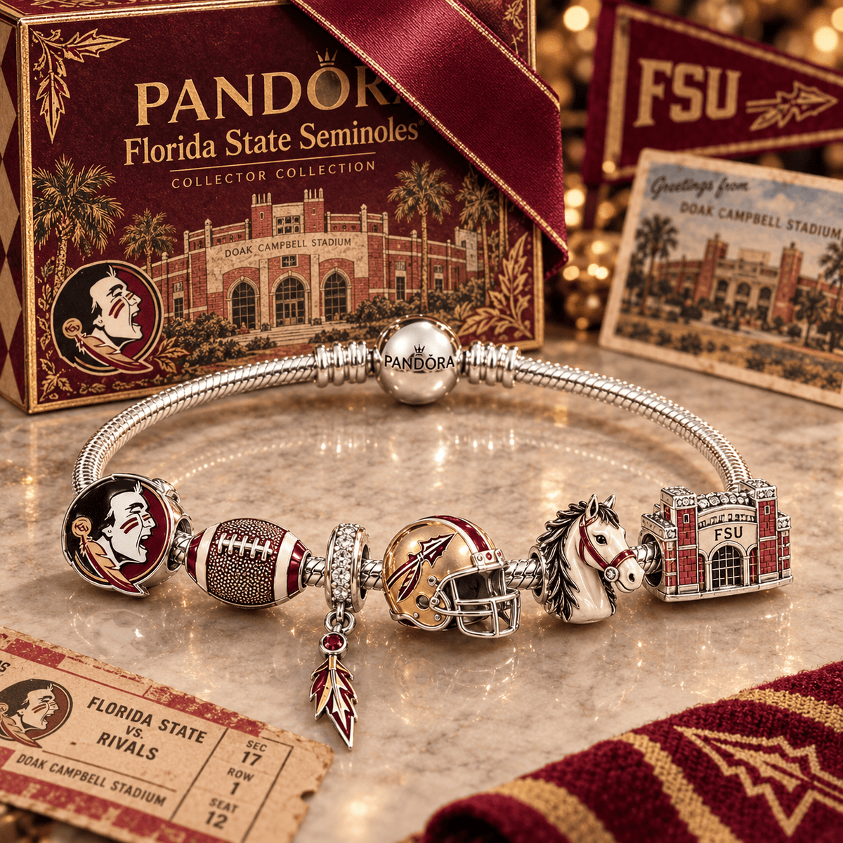FSS Silver Charm Bracelet Set PTKL