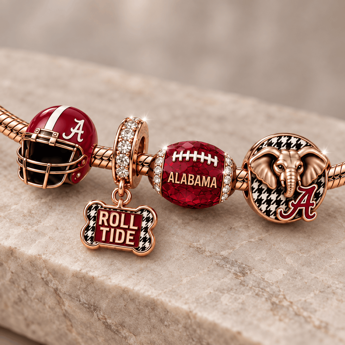 ACT Rose Gold Charm Bracelet Set TMH