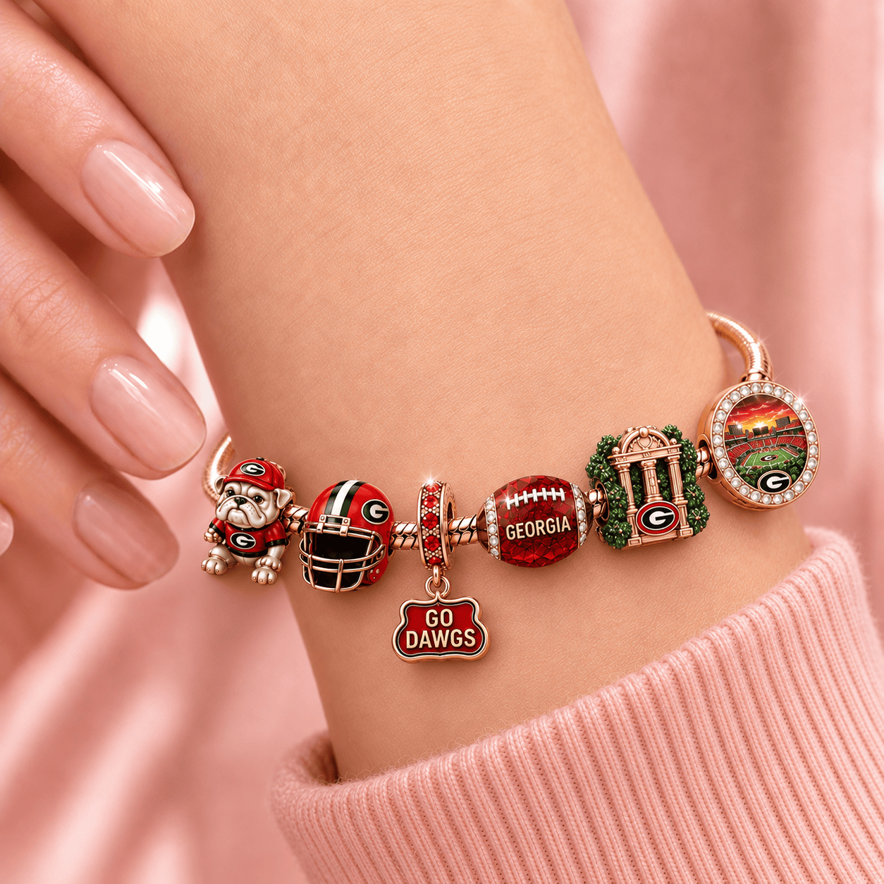 GGBD Rose Gold Charm Bracelet Set TMH