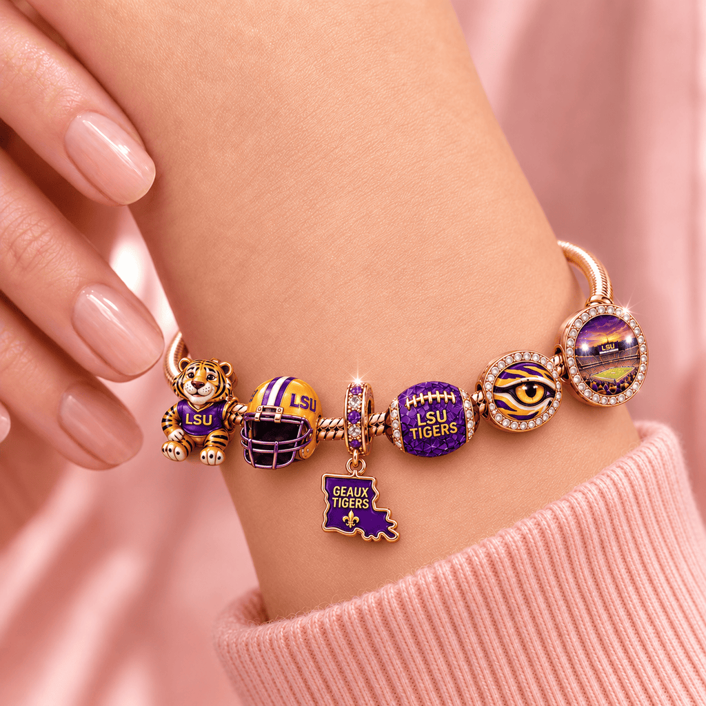 LSUT Rose Gold Charm Bracelet Set TMH