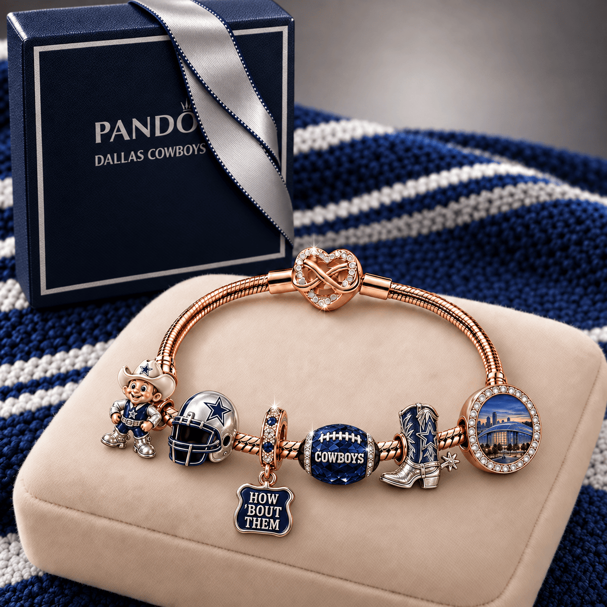 DLCB Rose Gold Charm Bracelet Set TMH