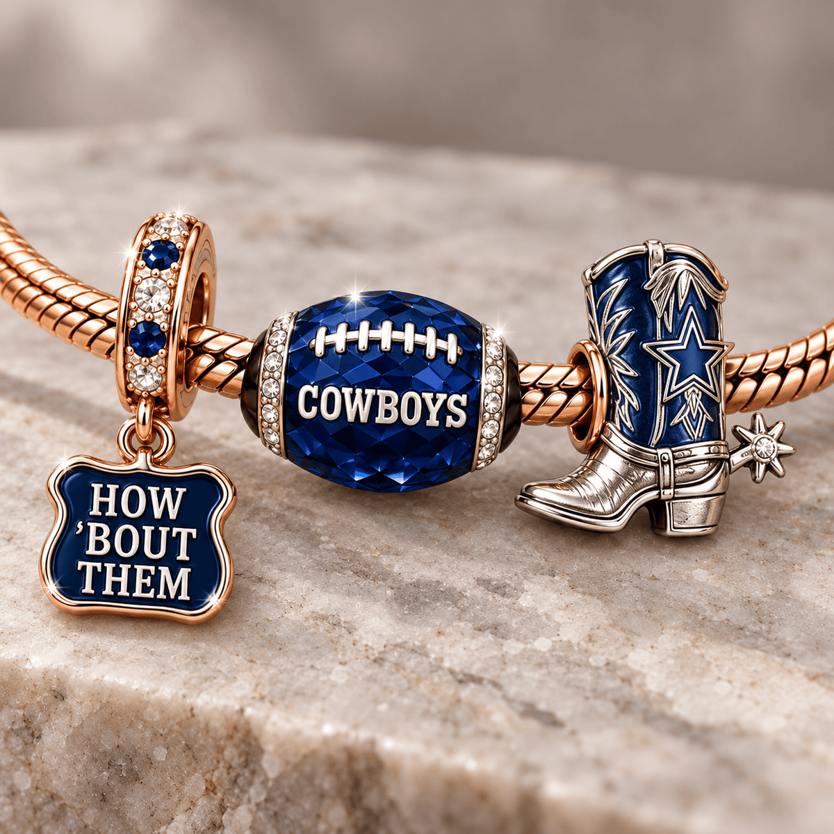 DLCB Rose Gold Charm Bracelet Set TMH