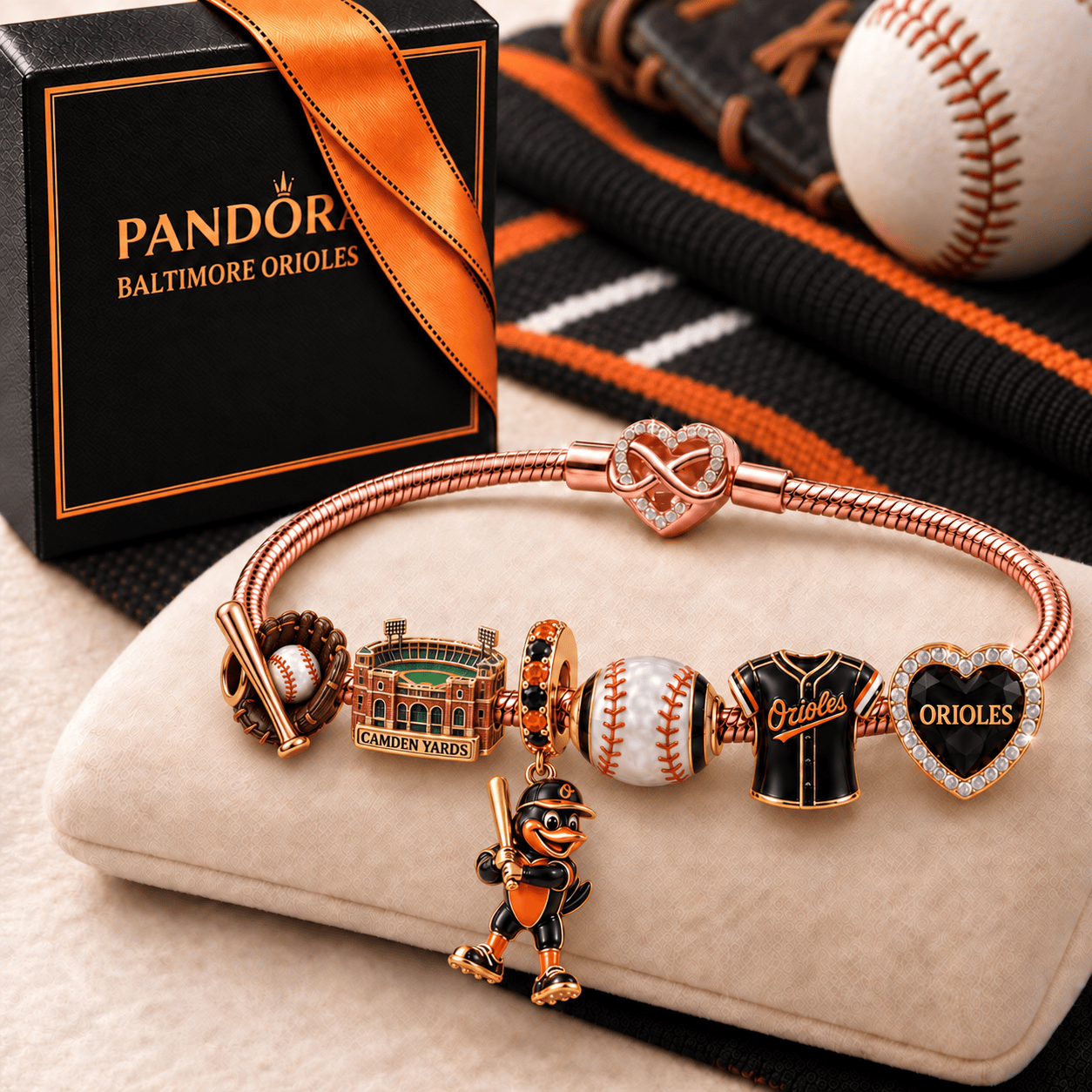 BTMO Rose Gold Charm Bracelet Set TMH