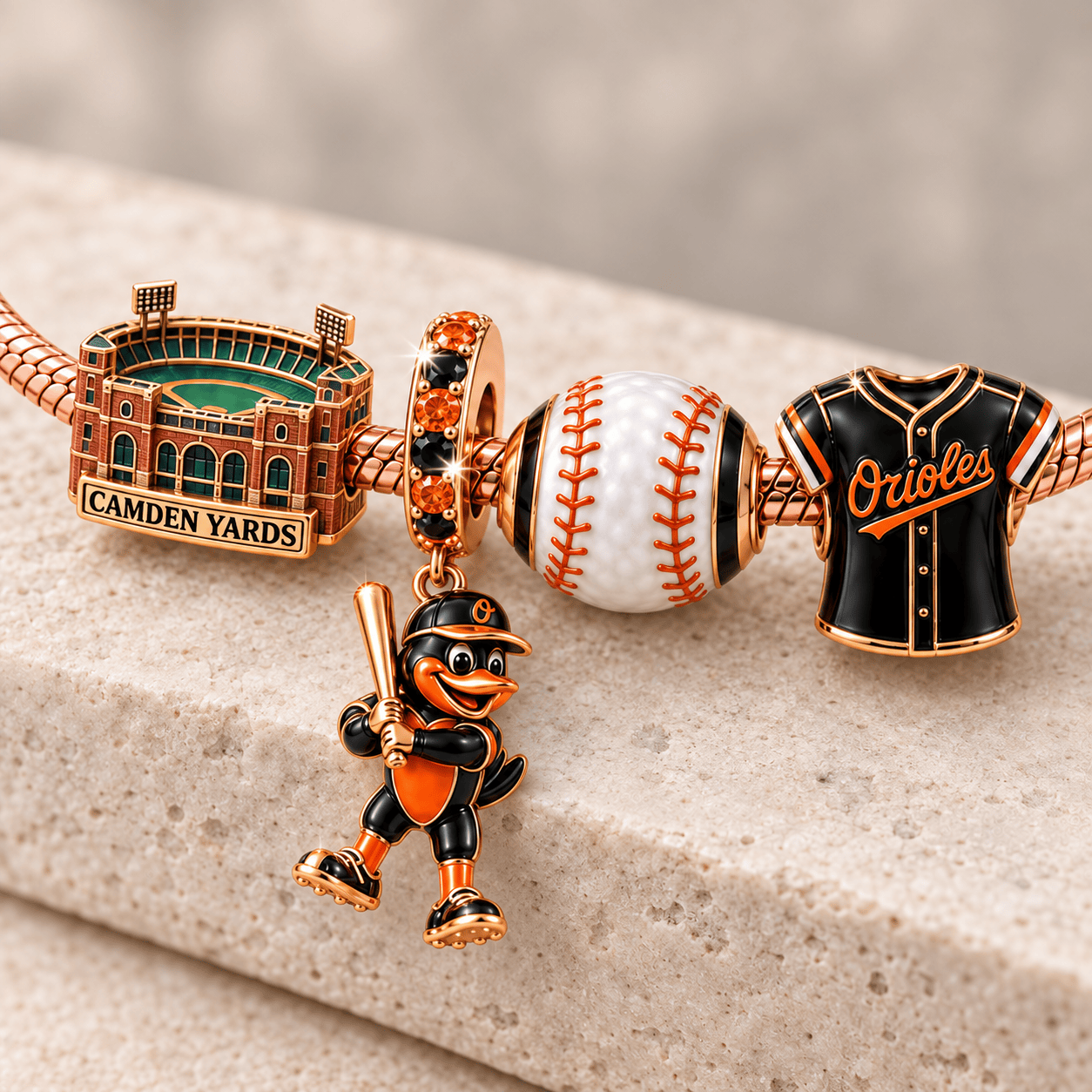 BTMO Rose Gold Charm Bracelet Set TMH