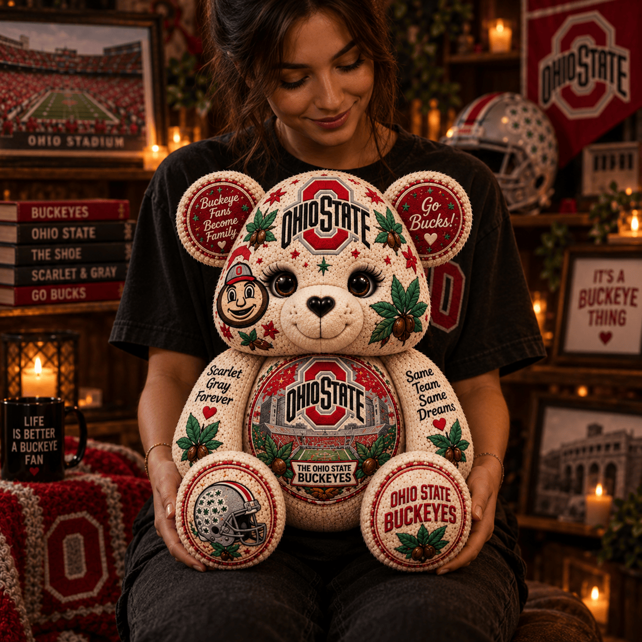 OSB Bear Custom Shaped Pillow