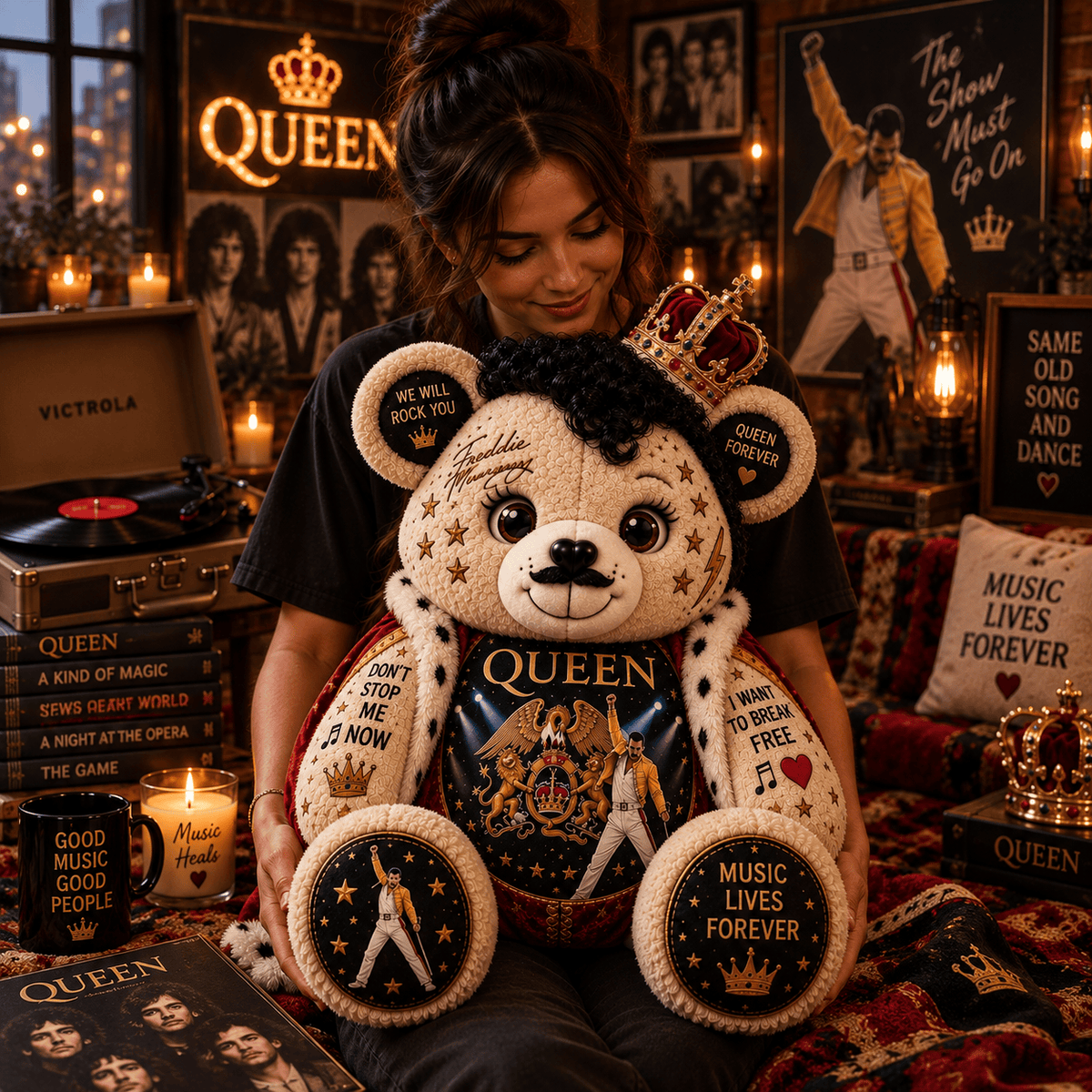 QNN Bear Custom Shaped Pillow