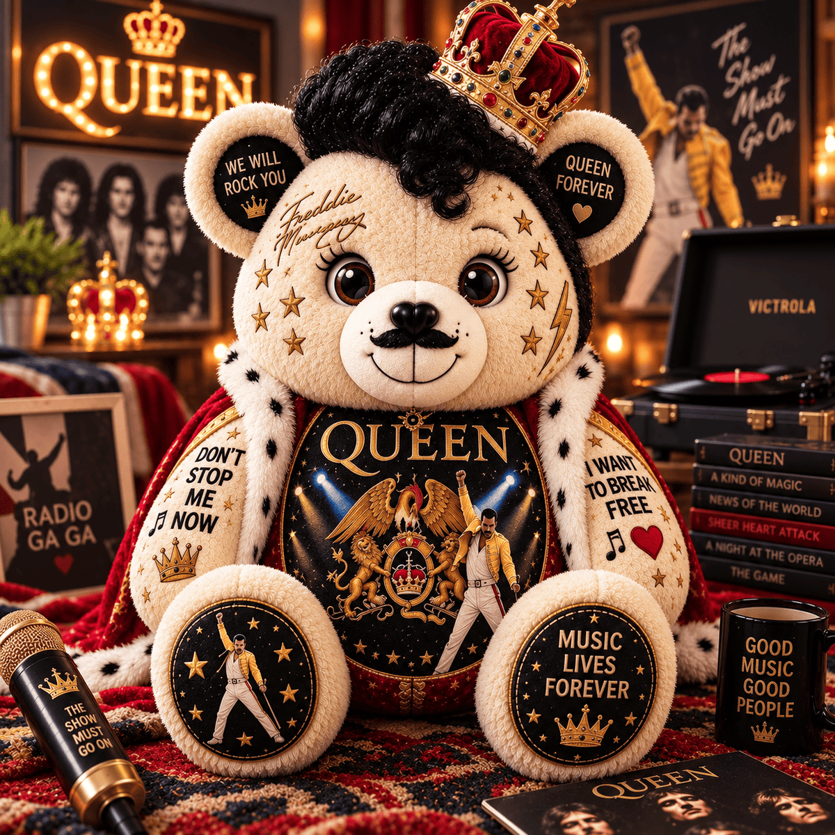 QNN Bear Custom Shaped Pillow