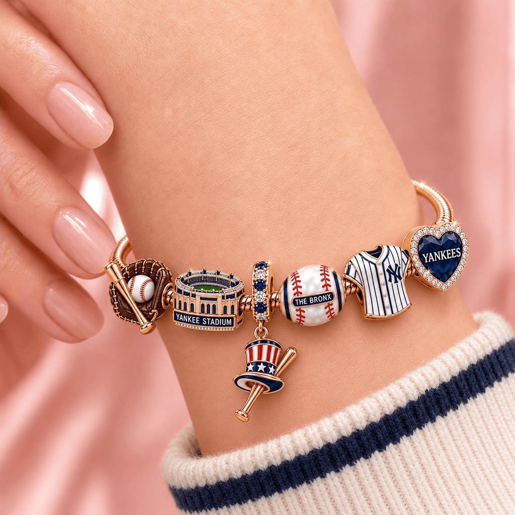 TBJ Rose Gold Charm Bracelet Set TMH