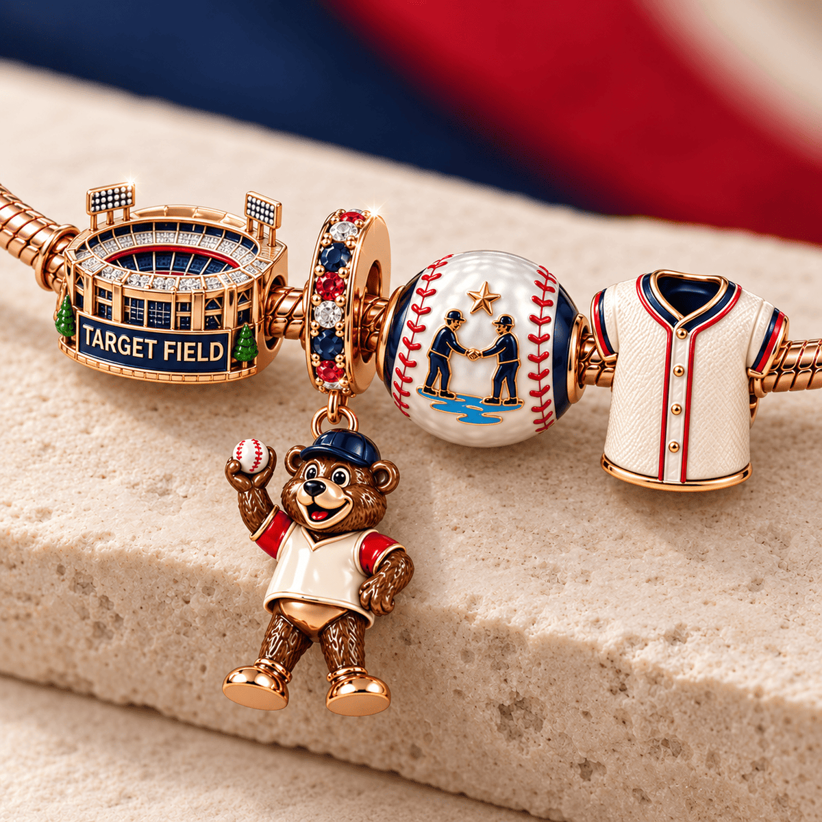 MNST Rose Gold Charm Bracelet Set TMH