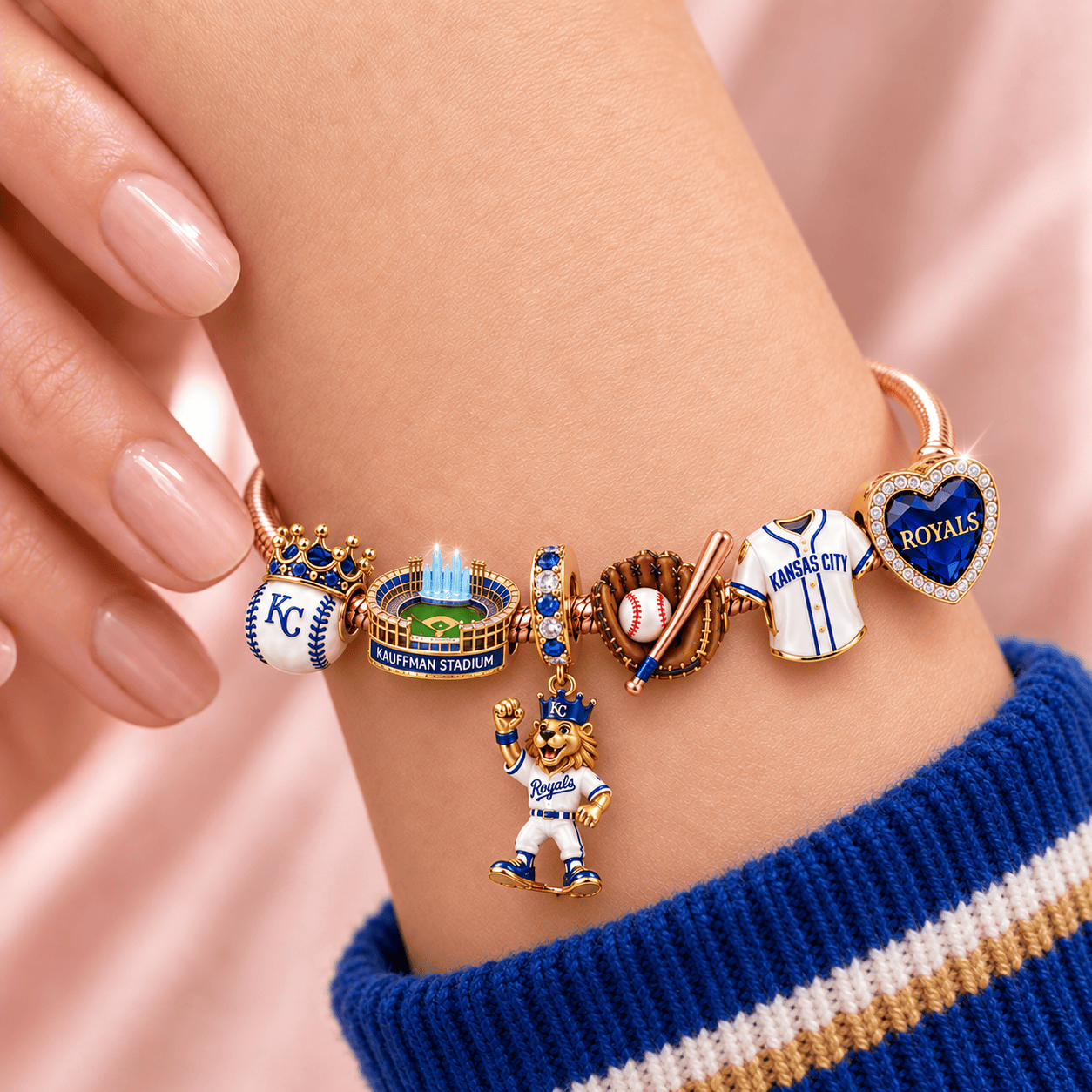 KCR Rose Gold Charm Bracelet Set TMH