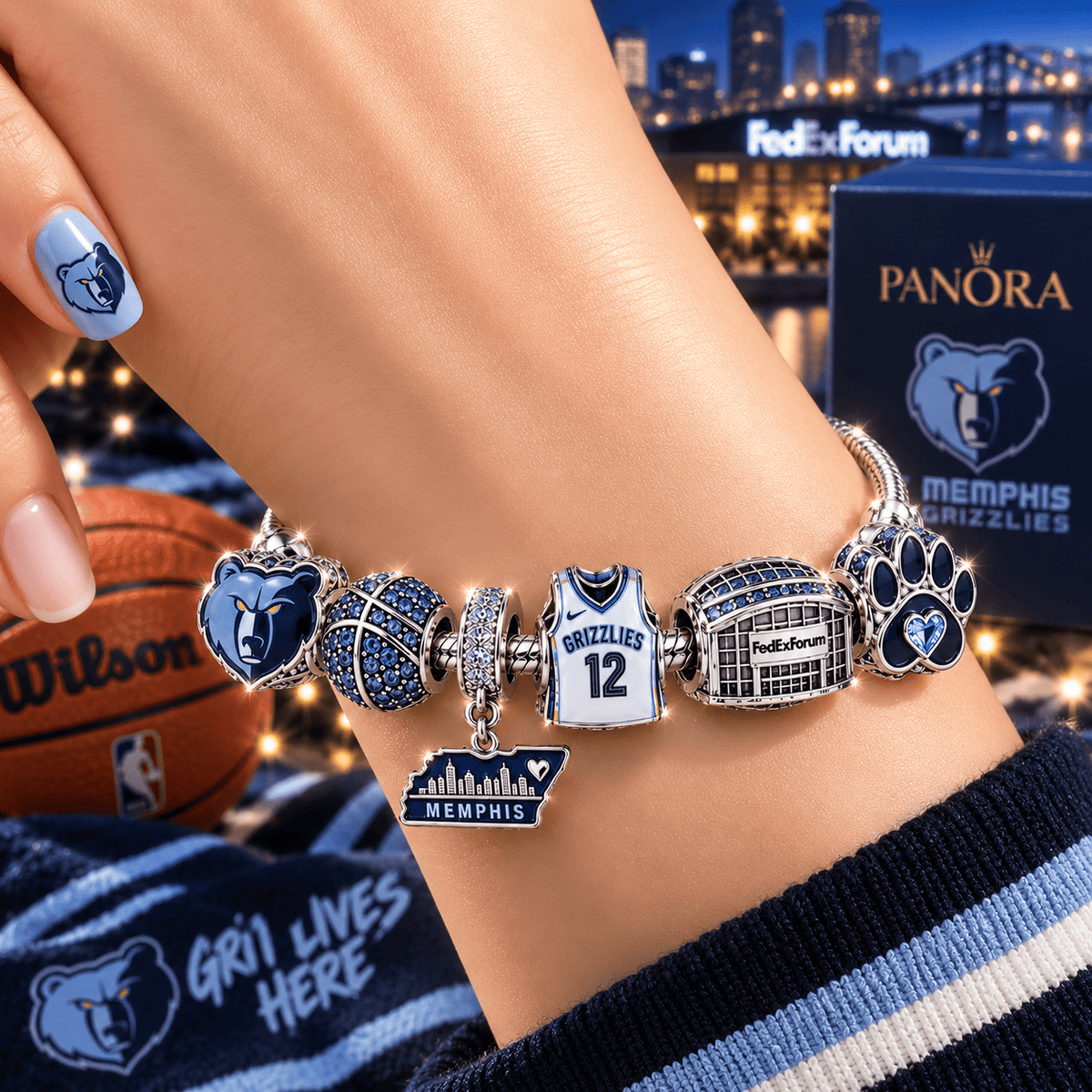 MPG Silver Charm Bracelet Set VTH
