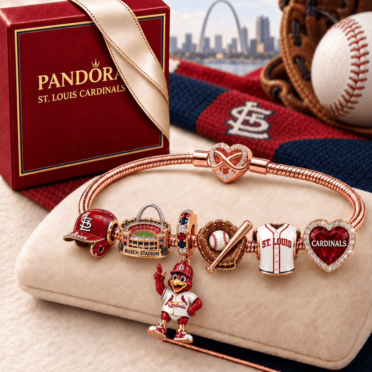 SLVC Rose Gold Charm Bracelet Set TMH