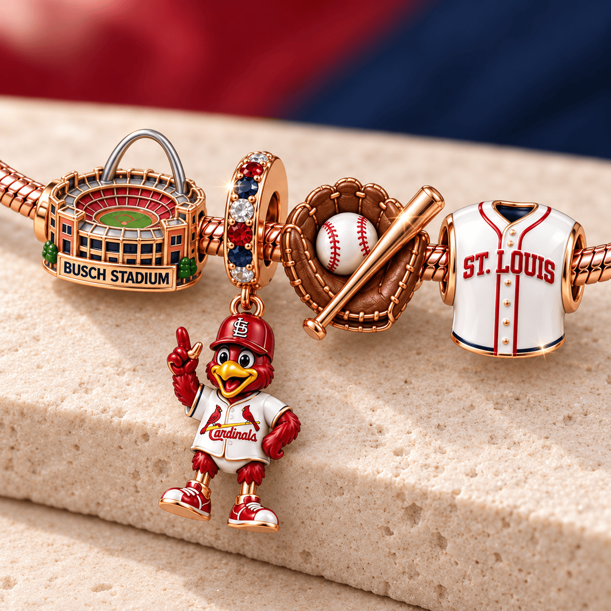SLVC Rose Gold Charm Bracelet Set TMH