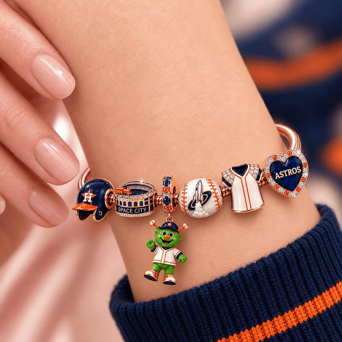 HTA Rose Gold Charm Bracelet Set TMH