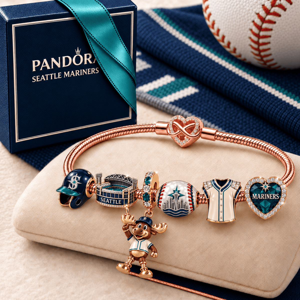 STMR Rose Gold Charm Bracelet Set TMH