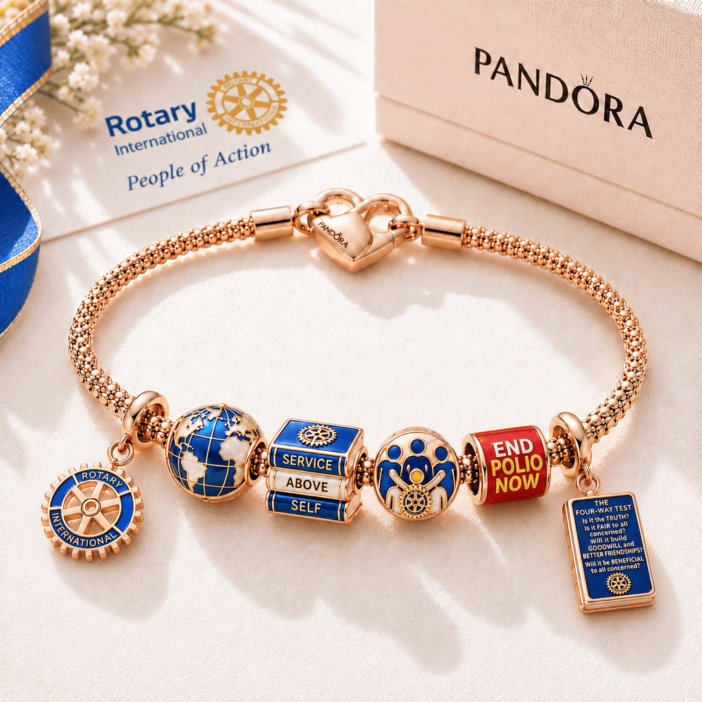 ROTI Rose Gold Charm Bracelet Set TTTT