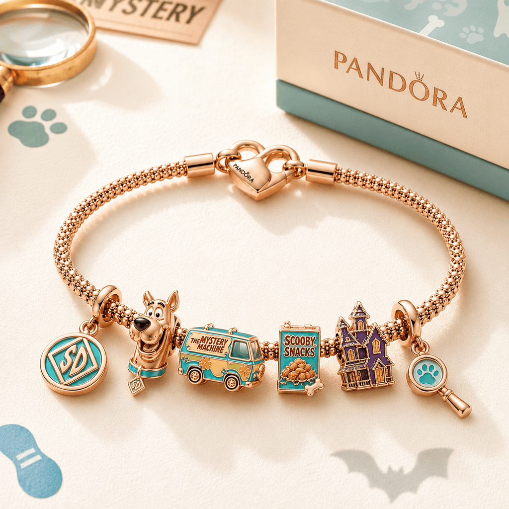 SCBD Rose Gold Charm Bracelet Set TTTT