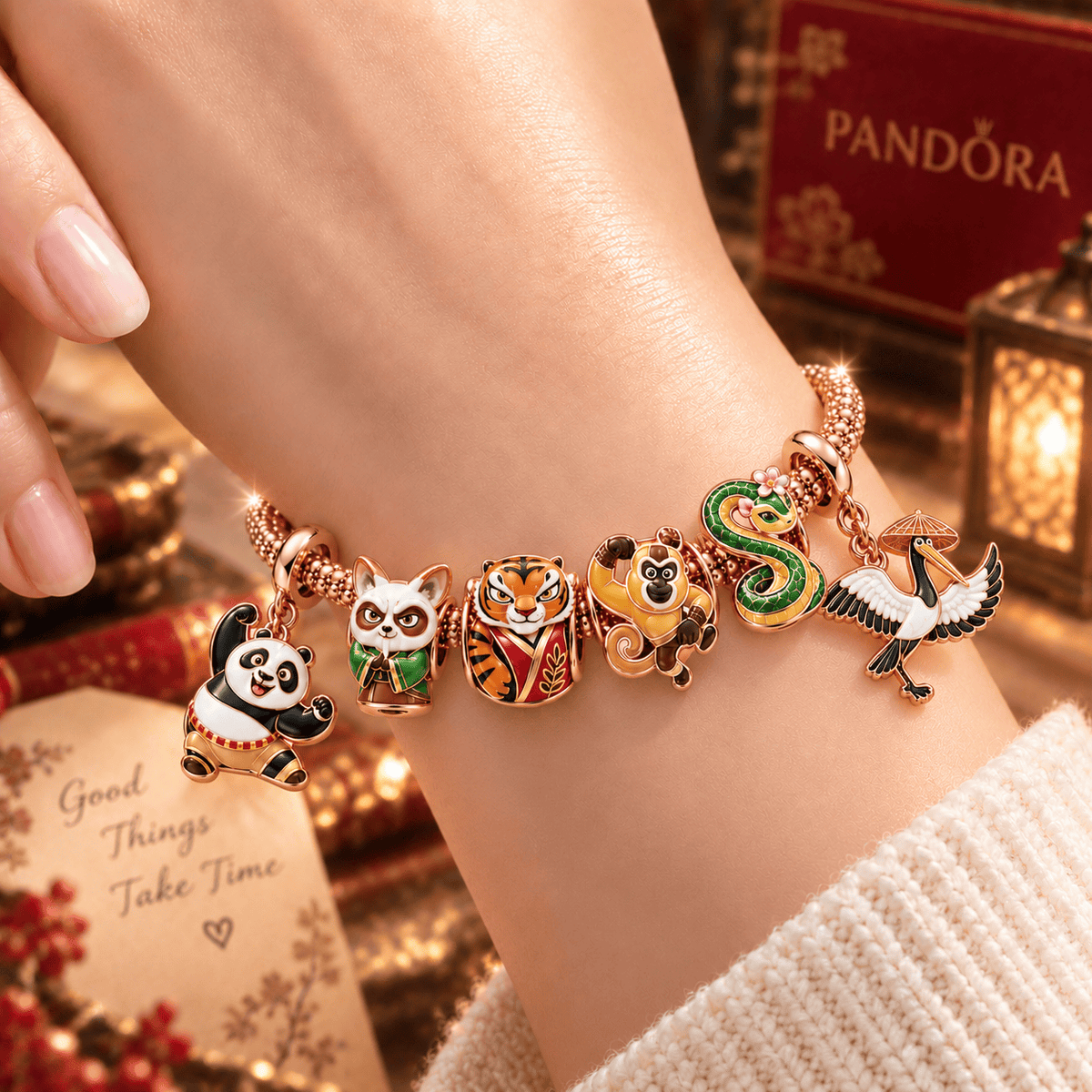 KFPD Rose Gold Charm Bracelet Set TTTT