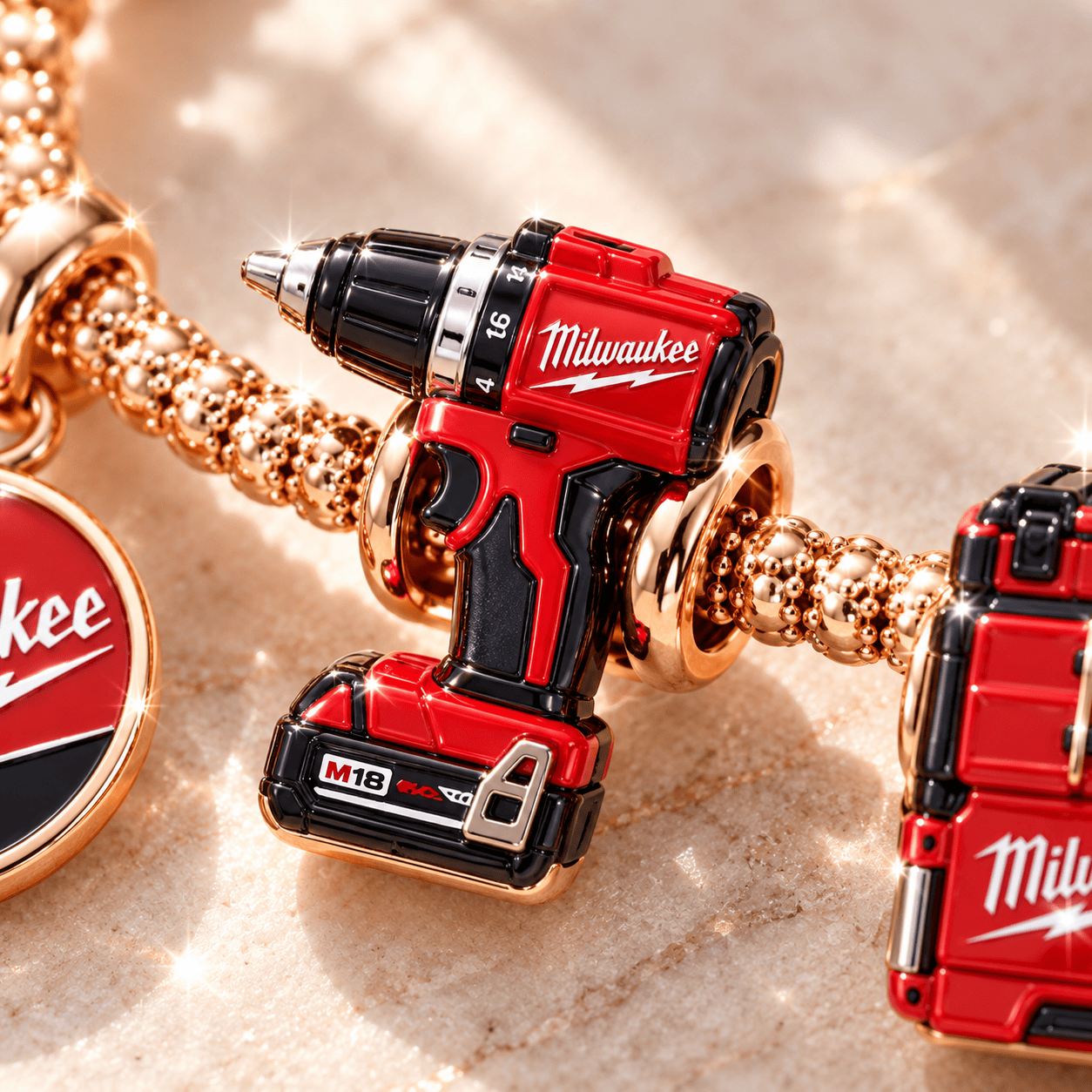 MWK Rose Gold Charm Bracelet Set TTTT