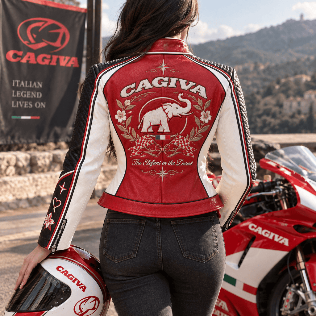 Premium CGV Cropped Leather Zipper Jacket PVNA