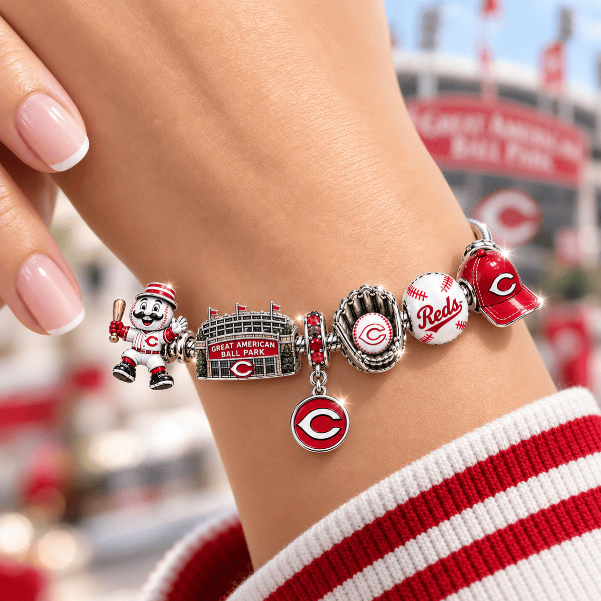 CCR Silver Charm Bracelet Set BMD