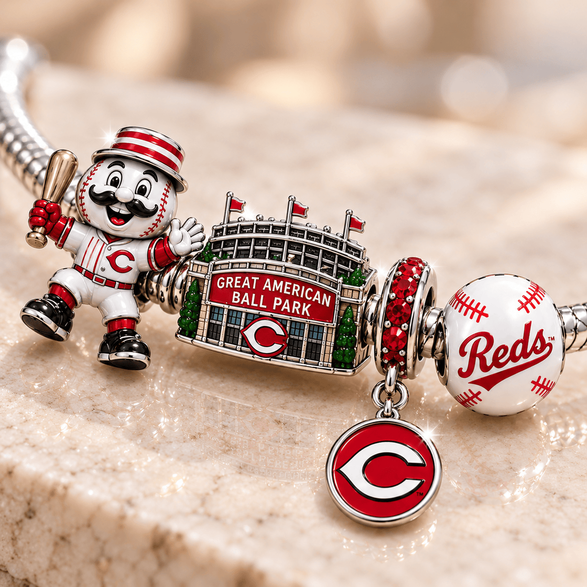 CCR Silver Charm Bracelet Set BMD