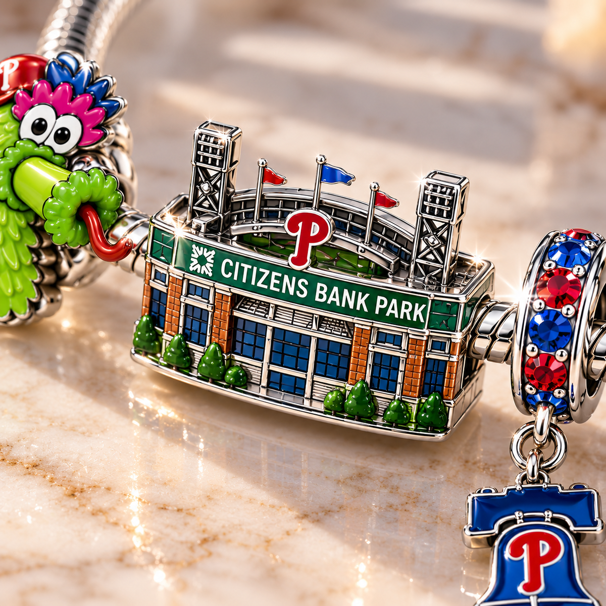PPP Silver Charm Bracelet Set BMD