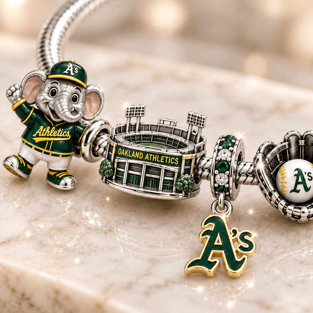OKAA Silver Charm Bracelet Set BMD