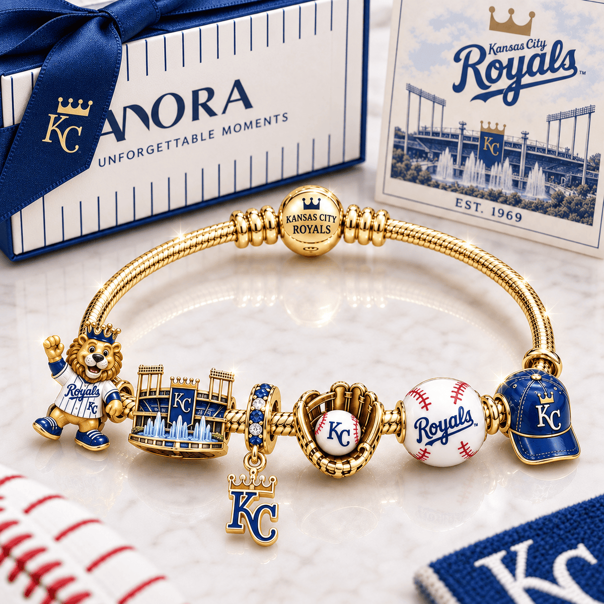 KCR Gold Charm Bracelet Set BMD