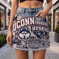 UCHK Embellished Denim Skirt NTKO