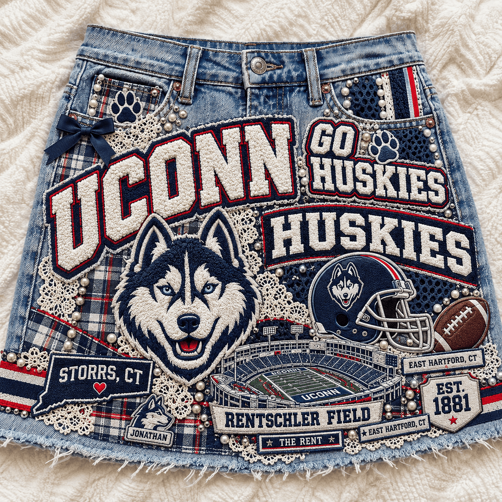 UCHK Embellished Denim Skirt NTKO