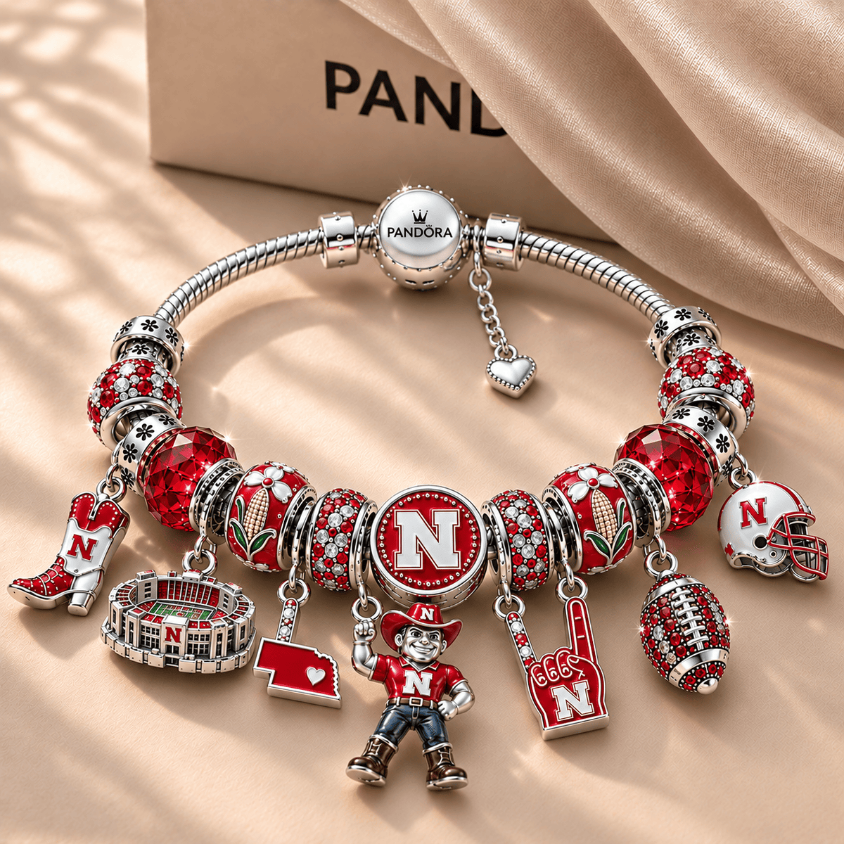 WBG Silver Charm Bracelet Set NTTB