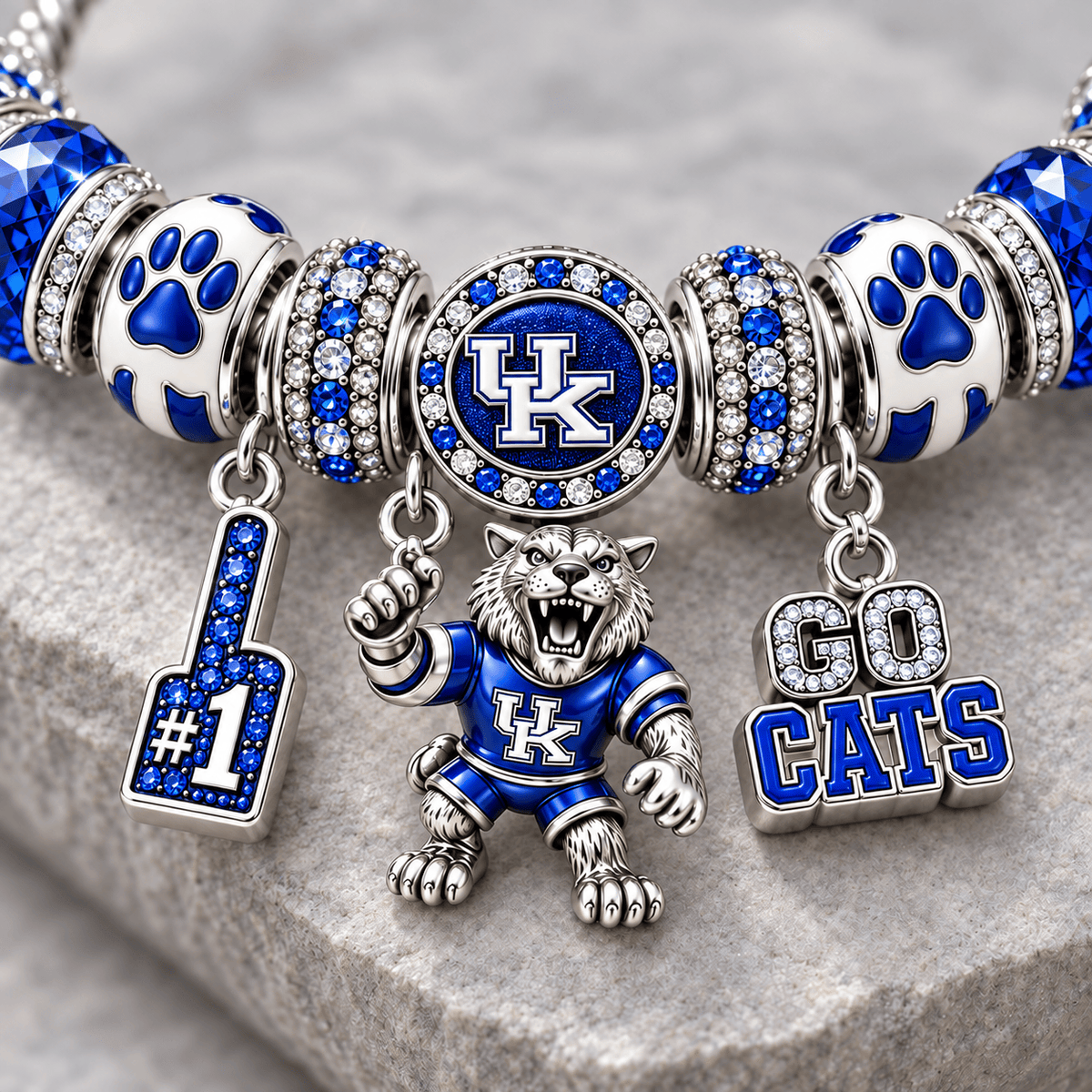 KWBK Silver Charm Bracelet Set NTTB