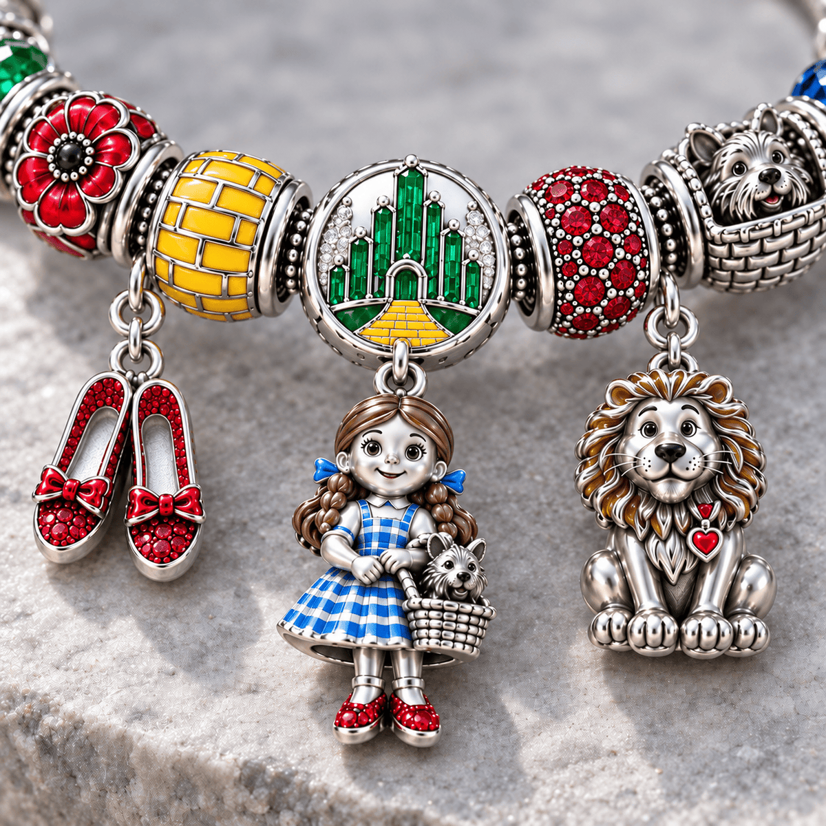 TWOZ Silver Charm Bracelet Set NTTB
