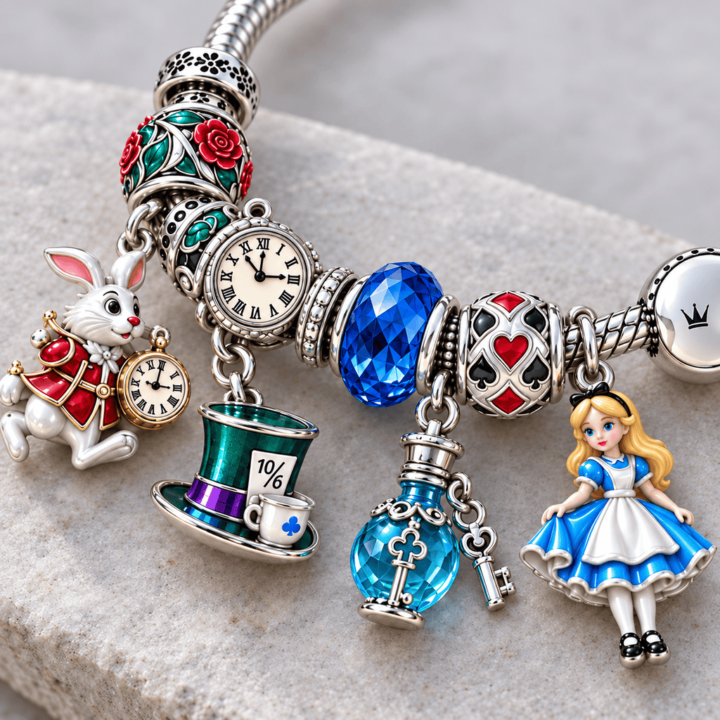 ALW Silver Charm Bracelet Set NTTB