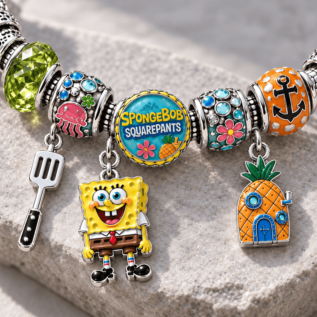 SBSP Silver Charm Bracelet Set NTTB