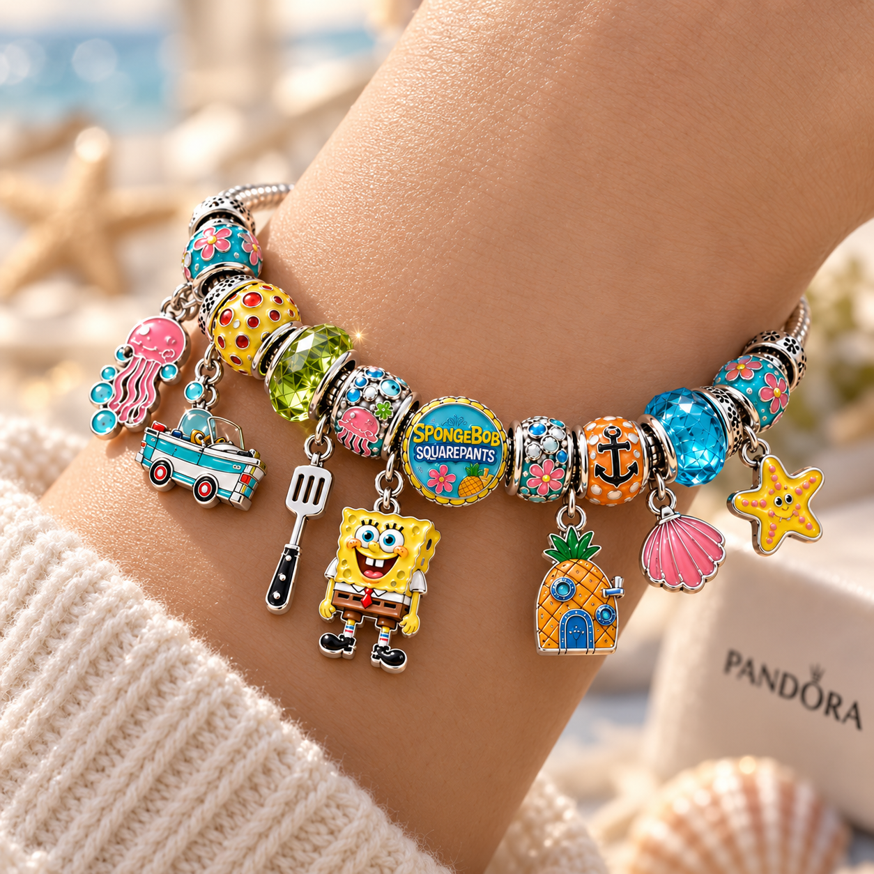 SBSP Silver Charm Bracelet Set NTTB