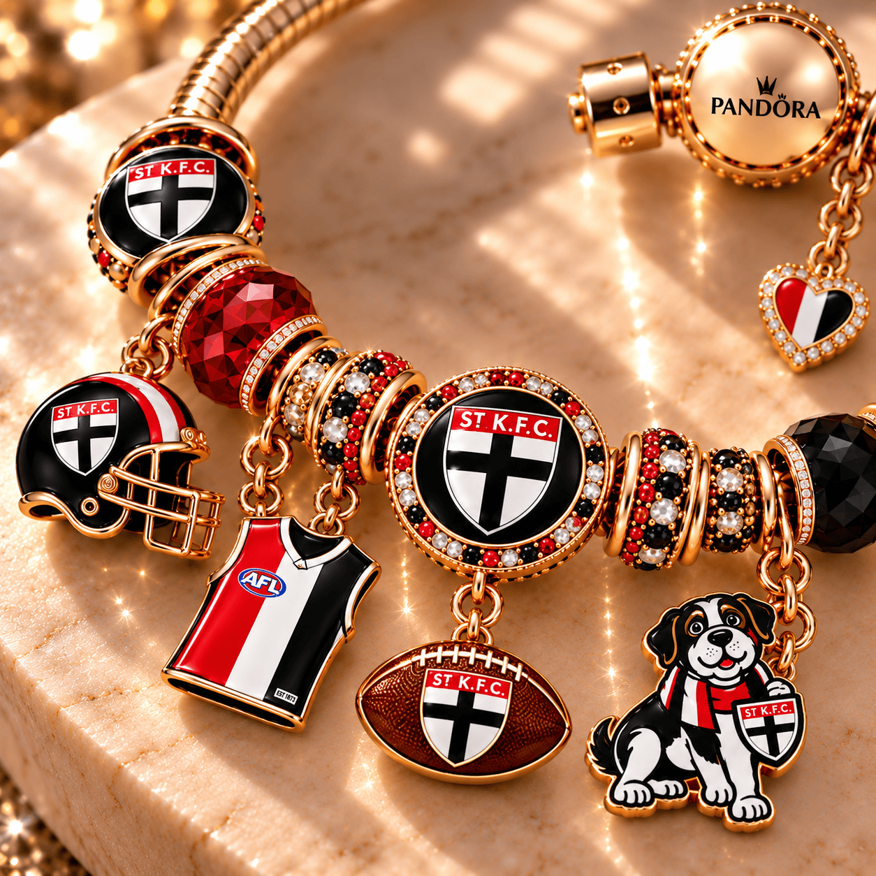 SKD Gold Charm Bracelet Set PNPA