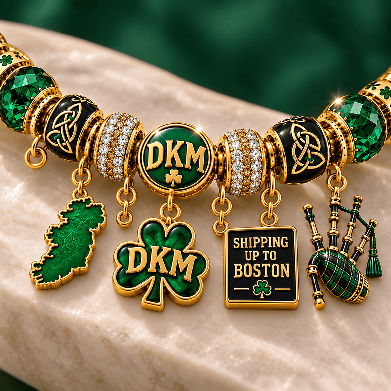 DKMP Gold Charm Bracelet Set NHVH