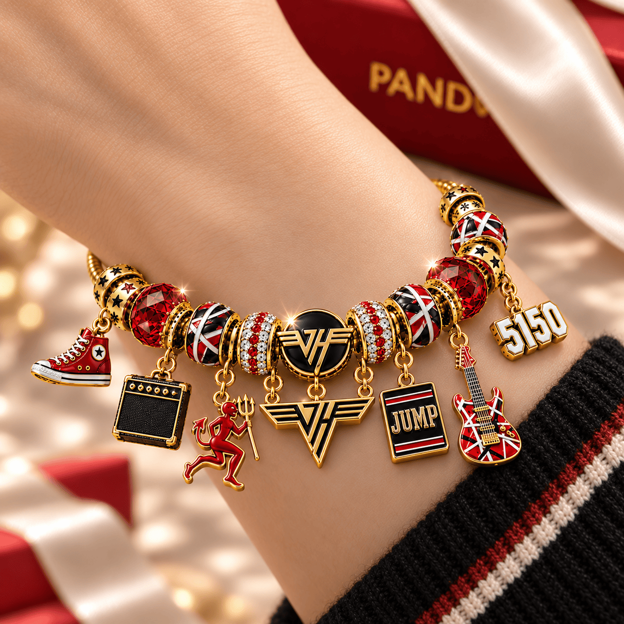 VHL Gold Charm Bracelet Set NHVH