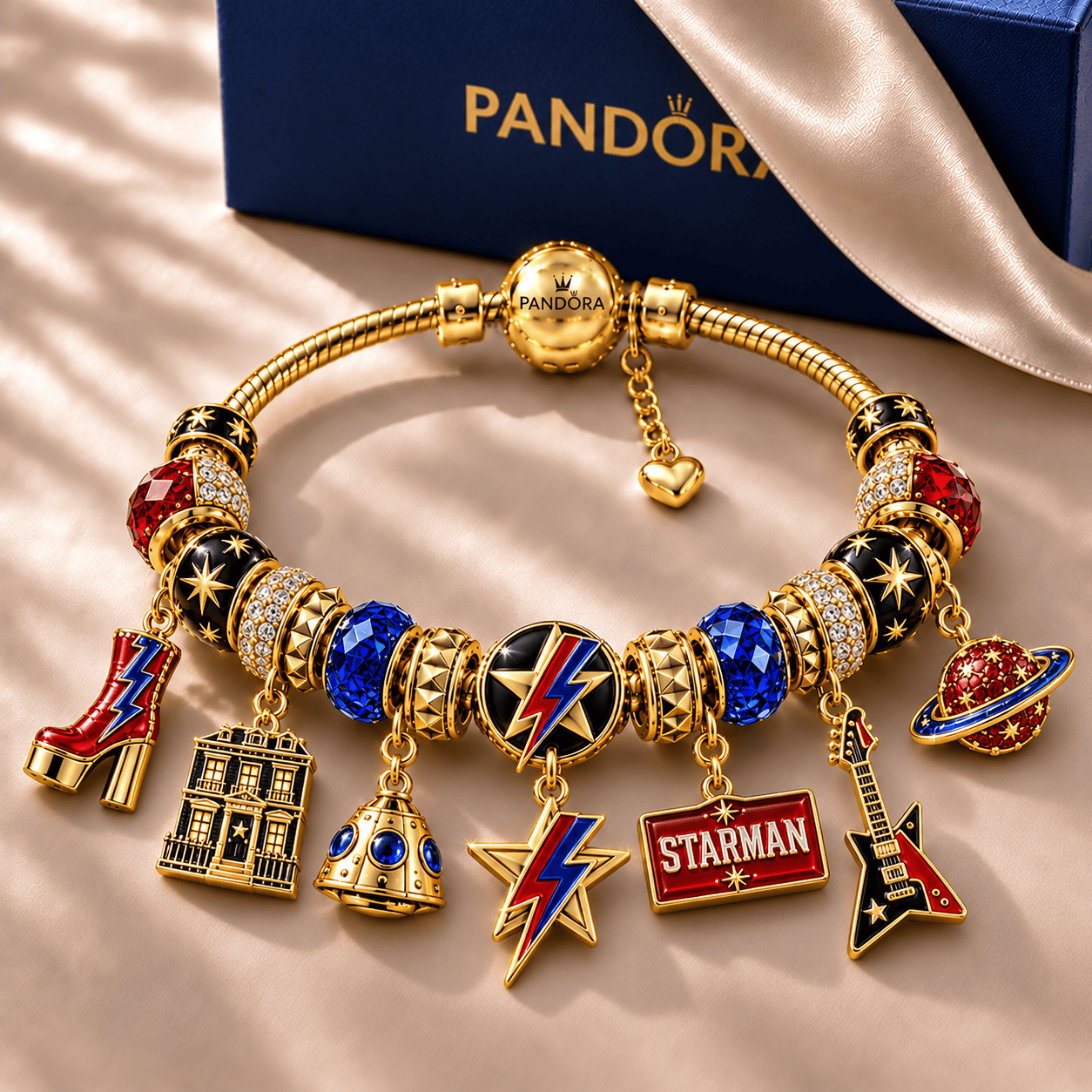 DVB Gold Charm Bracelet Set NHVH