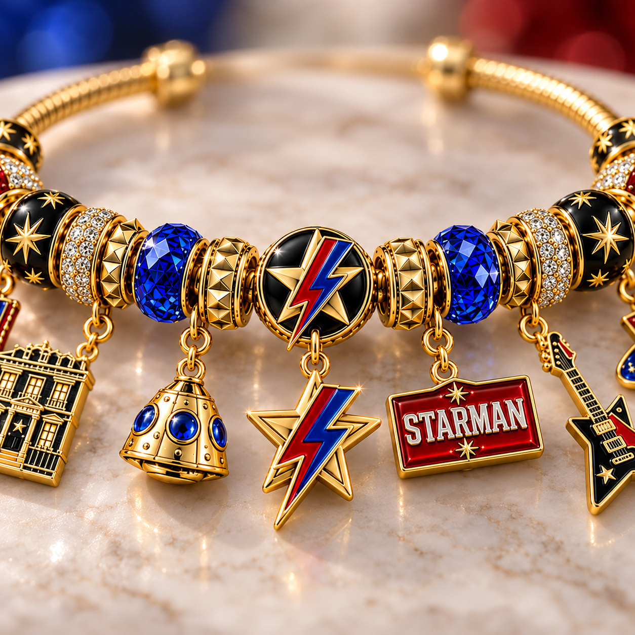 DVB Gold Charm Bracelet Set NHVH