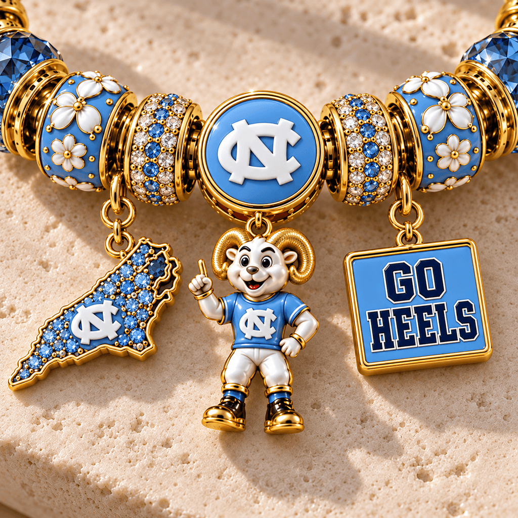 UNC Gold Charm Bracelet Set NHVH