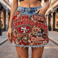 SF49 Embellished Denim Skirt NTKO