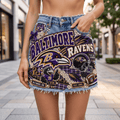 BTR Embellished Denim Skirt NTKO