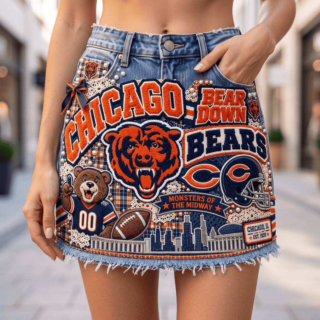 CCB Embellished Denim Skirt NTKO