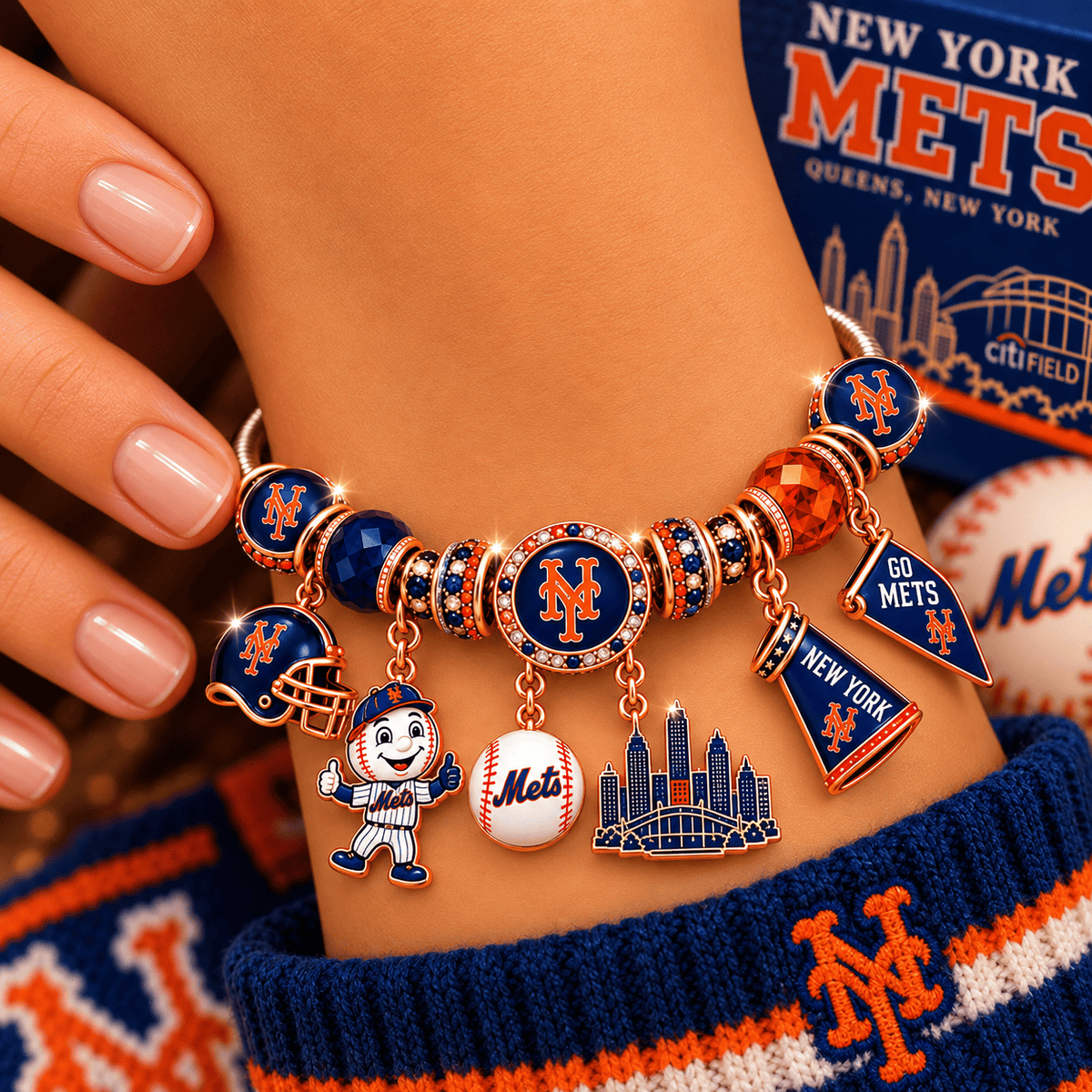 NYM Gold Charm Bracelet Set PNPA