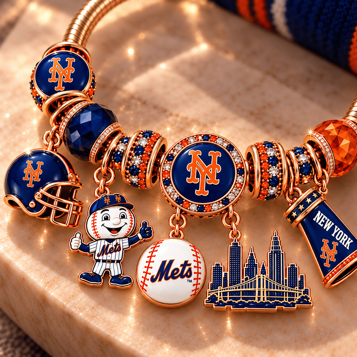 NYM Gold Charm Bracelet Set PNPA