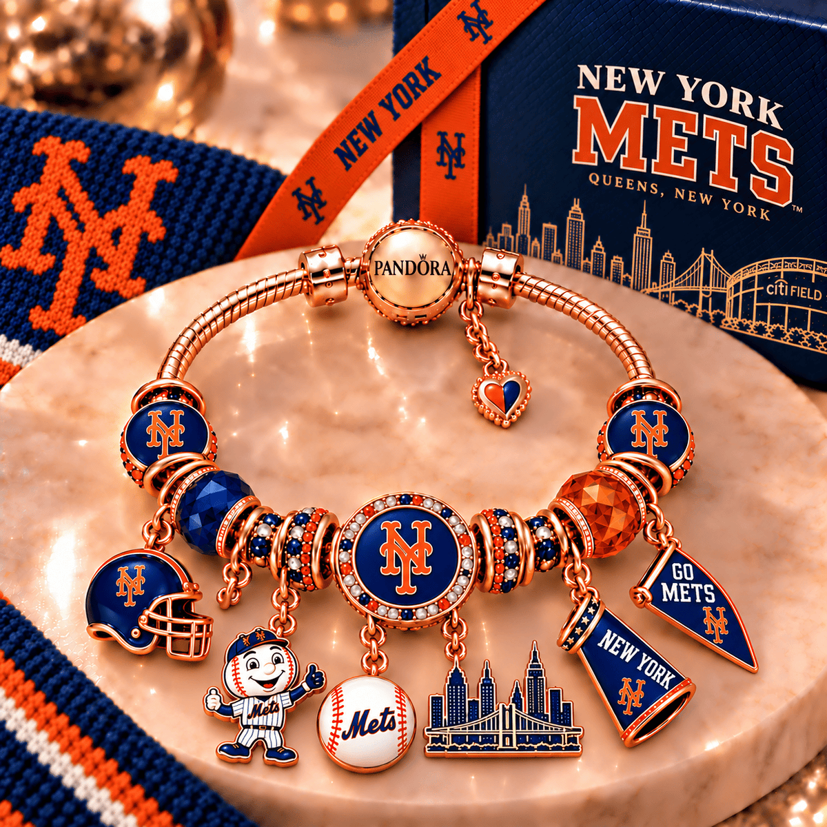 NYM Gold Charm Bracelet Set PNPA