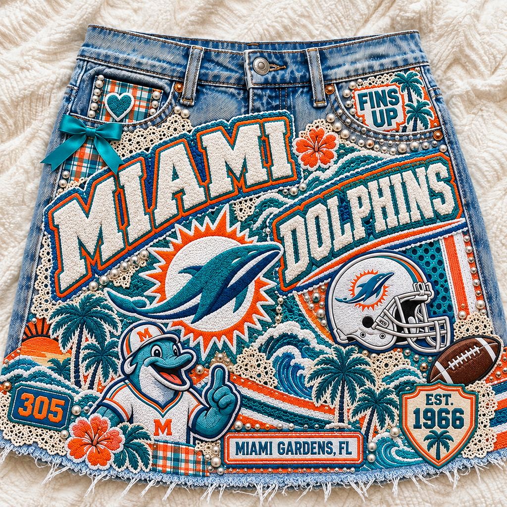 MDP Embellished Denim Skirt NTKO